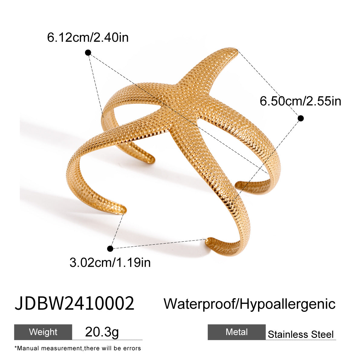 Stainless Steel Gold Bracelet Female Open Bracelet Titanium Steel Bracelet
