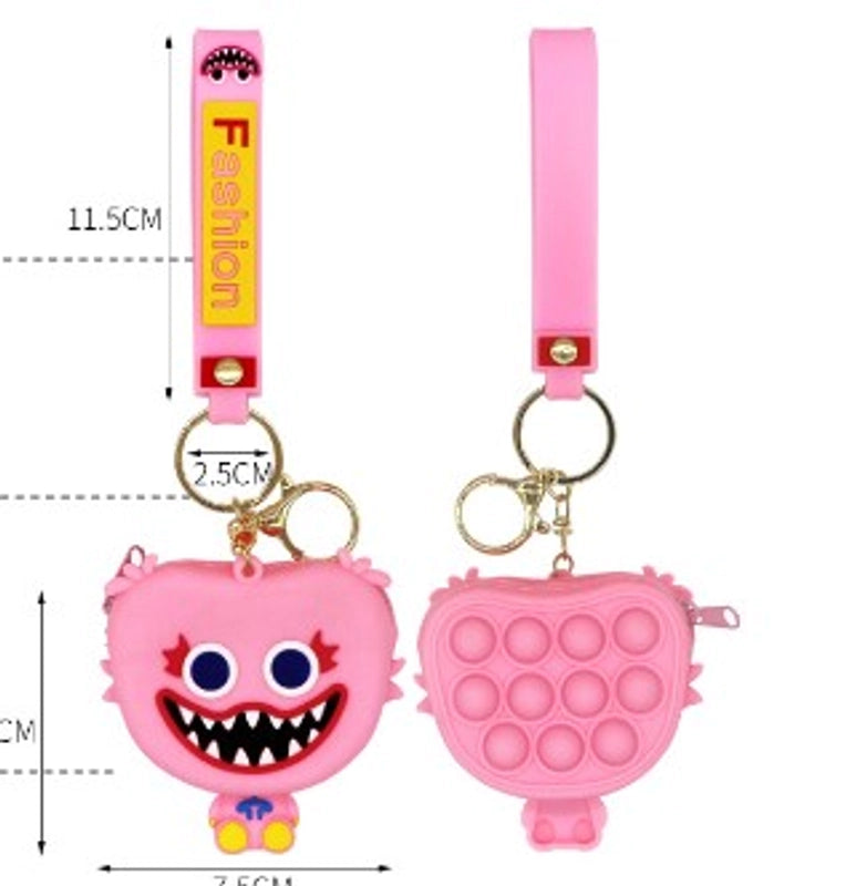 Unisex Fruit Silica Gel Zipper Coin Purses