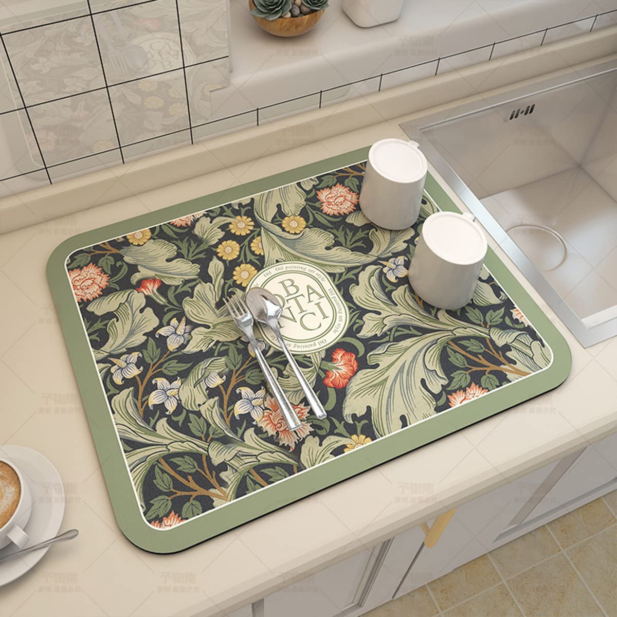 Fantasy Style Draining Mat for Kitchen & Bathroom