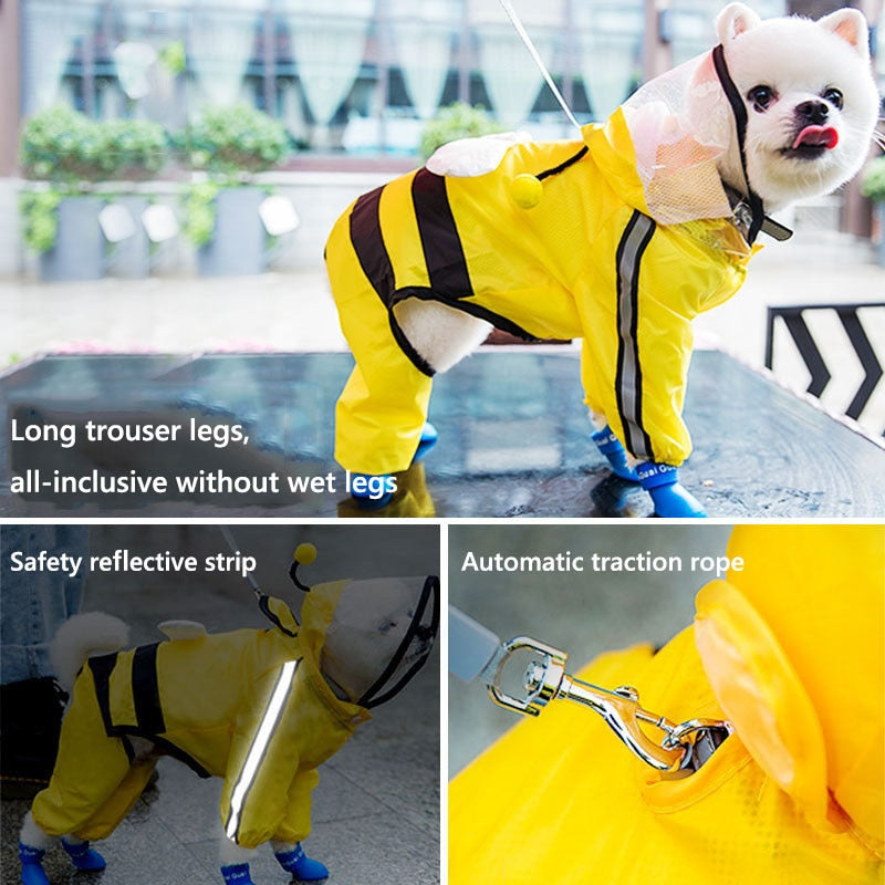 Hooded Raincoat/Shoes for Dogs