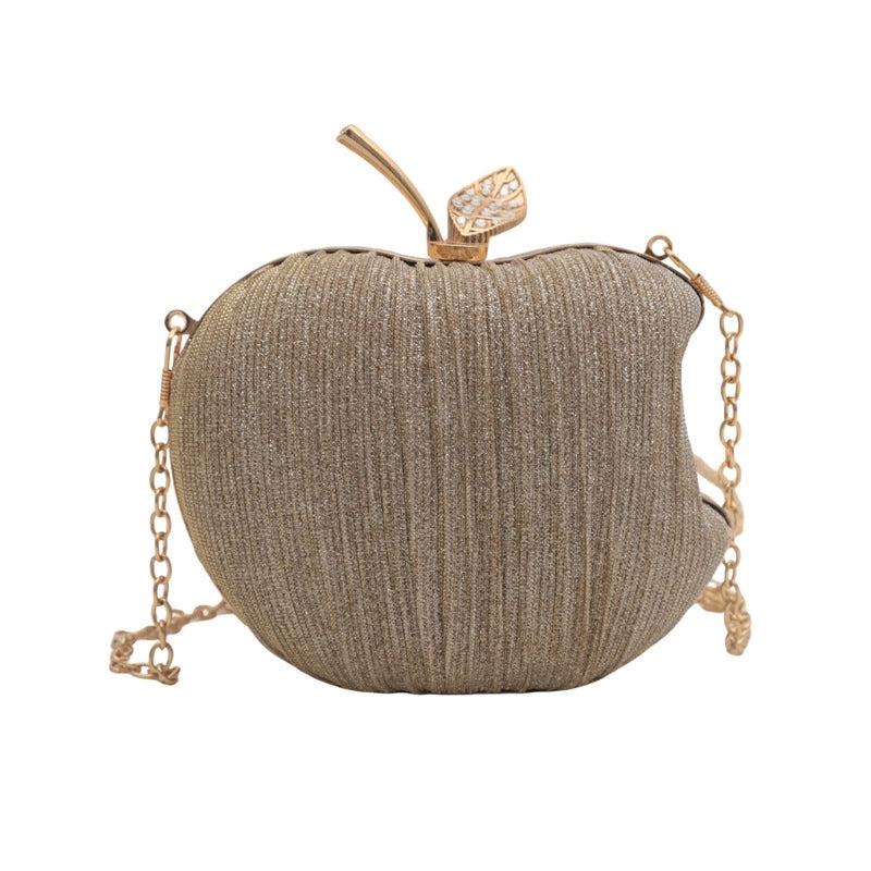 Black Gold Silver Special Solid Color Round Evening Bags