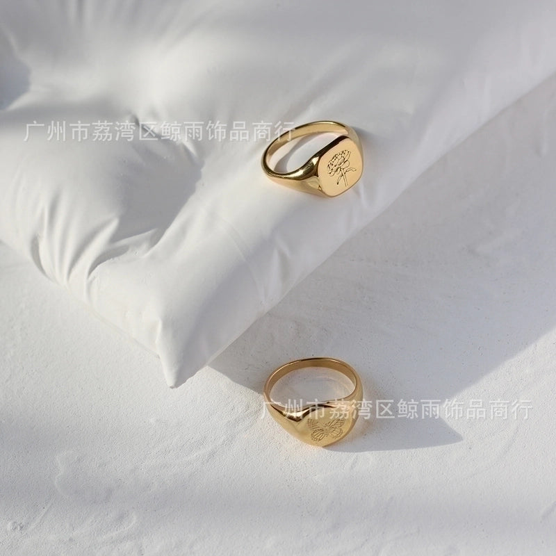 Fashion Bow Knot 304 Stainless Steel No Inlaid 18K Gold Plated