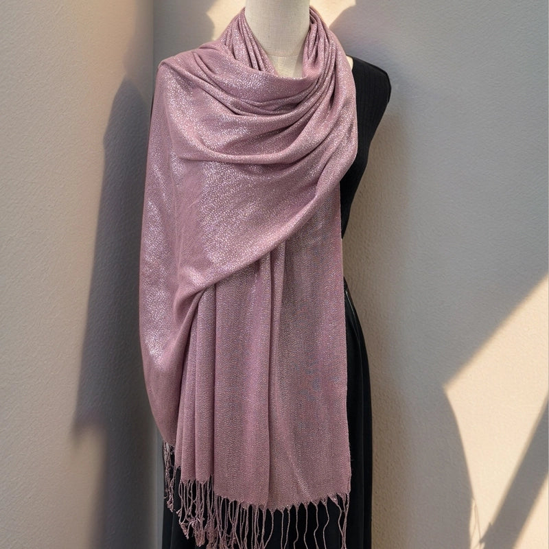 Exclusive For New Women's Shawl Autumn And Summer Women Tassel Silver Silk Ball Dinner Party Scarf