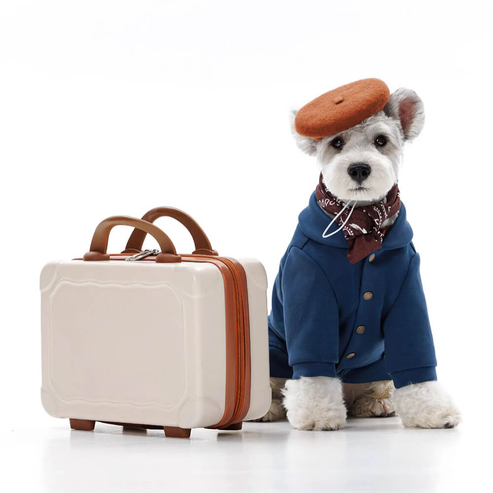 Stylish Warm Thick Elastic Button Dog Sweatshirt Coat