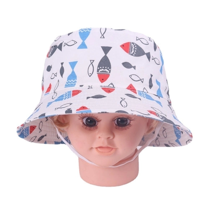 Children Unisex Basic Color Block Bucket Hat