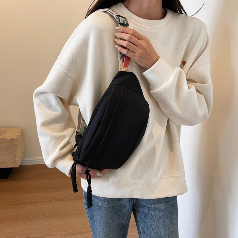 Women's Elegant Vacation Streetwear Solid Color Nylon Waist Bags