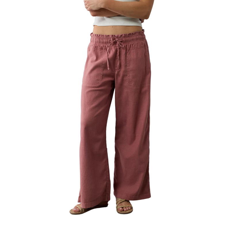 Dreamy Drape Linen Blend Pull On Pant