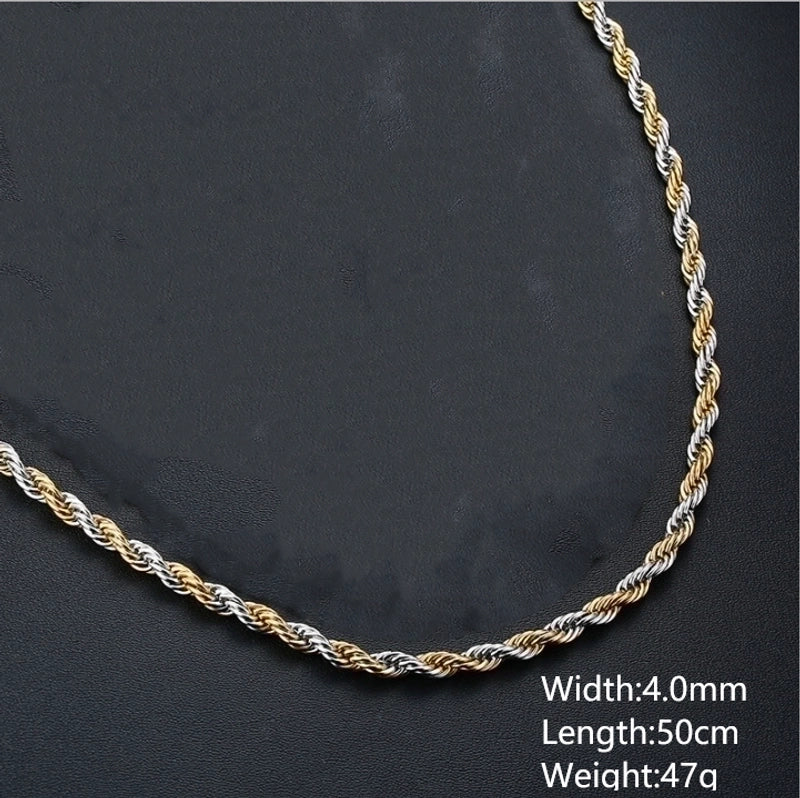 Minimalist Twist 201 Stainless Steel Plating Stainless Steel Necklaces