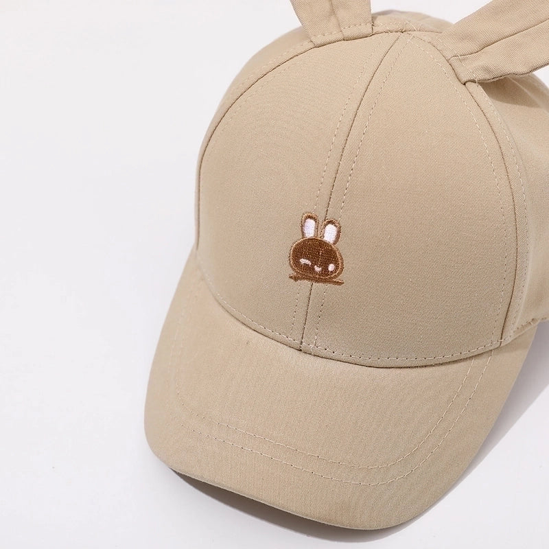 Children Unisex Cartoon Style Rabbit Embroidery Baseball Cap