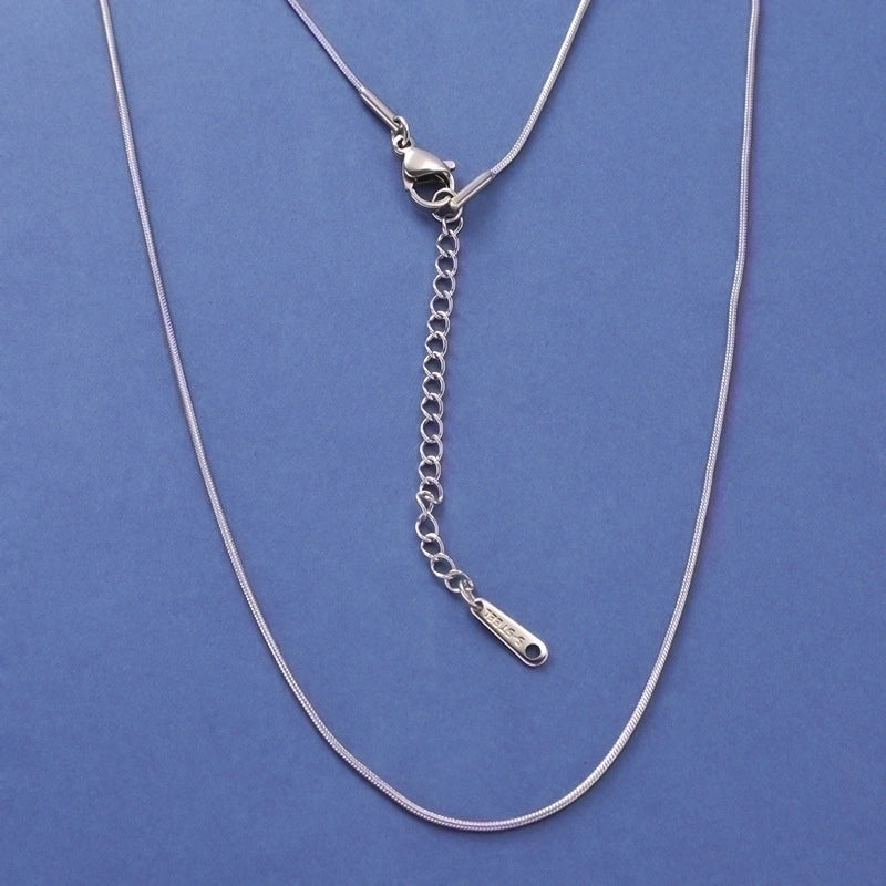 Fashion Solid Color Stainless Steel Plating Necklace