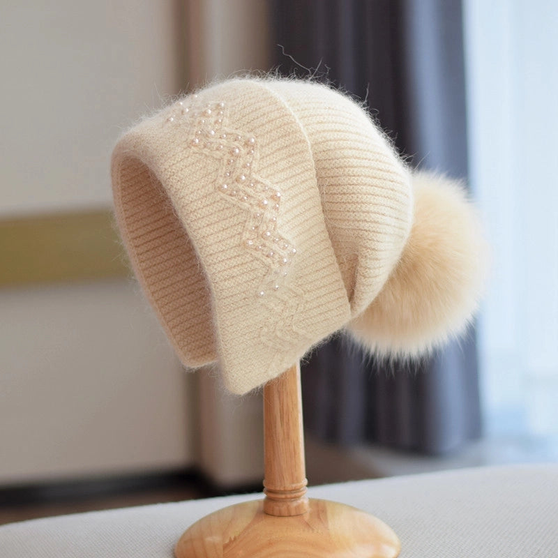 Women's Basic Solid Color Eaveless Wool Cap
