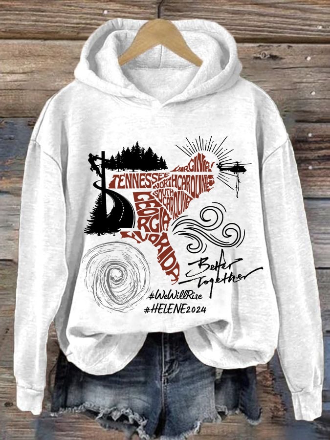 Women's Hurricane Helen Disaster Relief Printed Sweatshirt