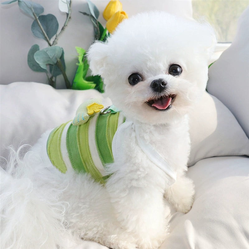 Fish Decor Striped Dog Cat Vest Harness