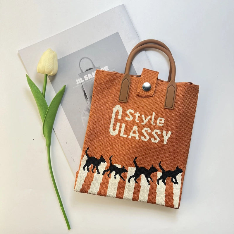 Women's Polyester Color Block Vintage Style Classic Style Square Magnetic Buckle Shoulder Bag