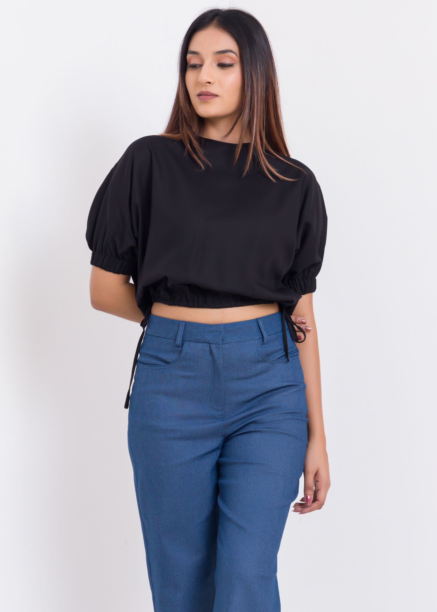 Puff Sleeve Crop Top