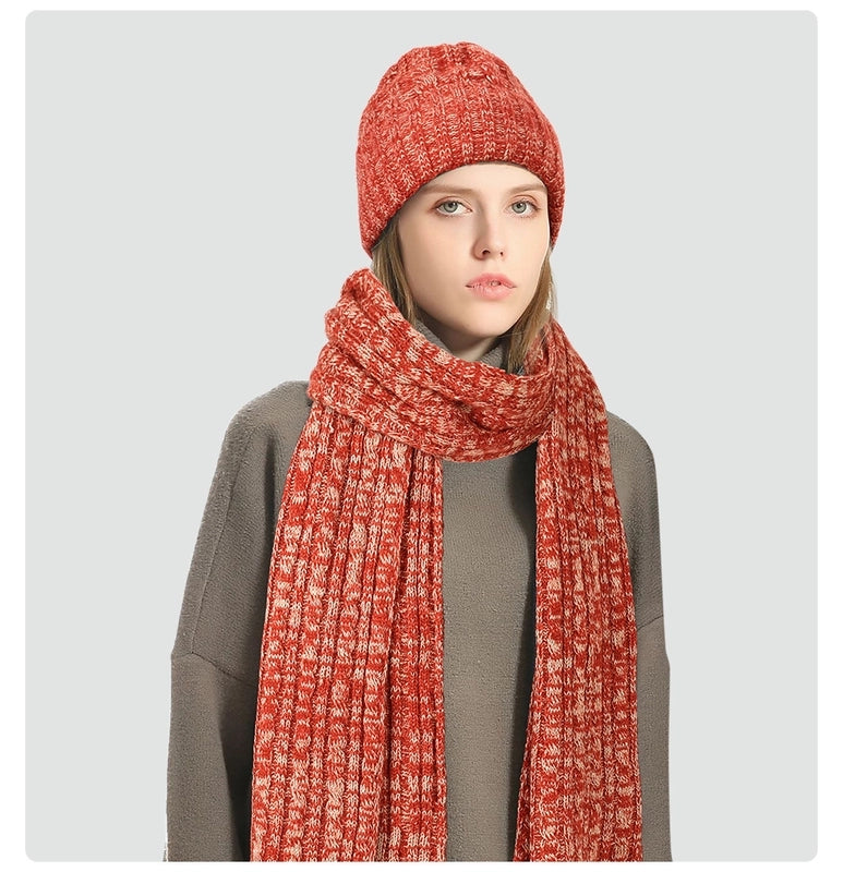 Women's Classic Style Solid Color Water Ripples Beanie Hat