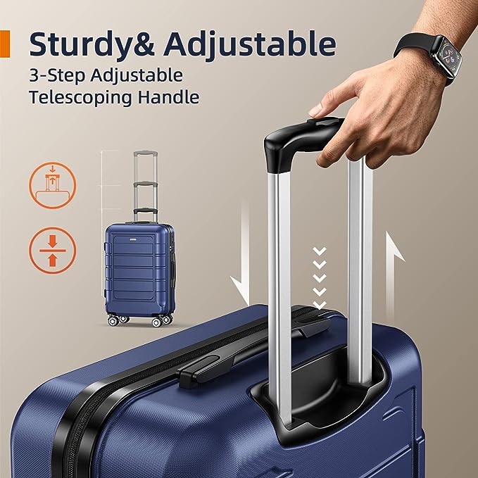 SHOWKOO Luggage PC+ABS Durable Expandable Hard Luggage with Dual Spinner Wheels TSA Lock