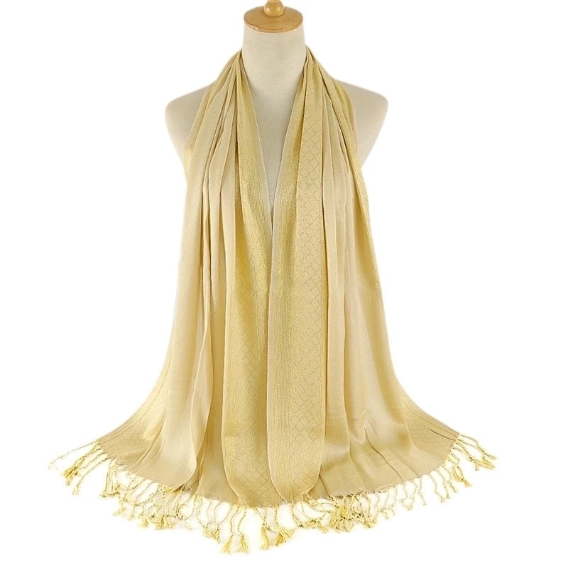 Women's Minimalist Color Block Cotton Scarf