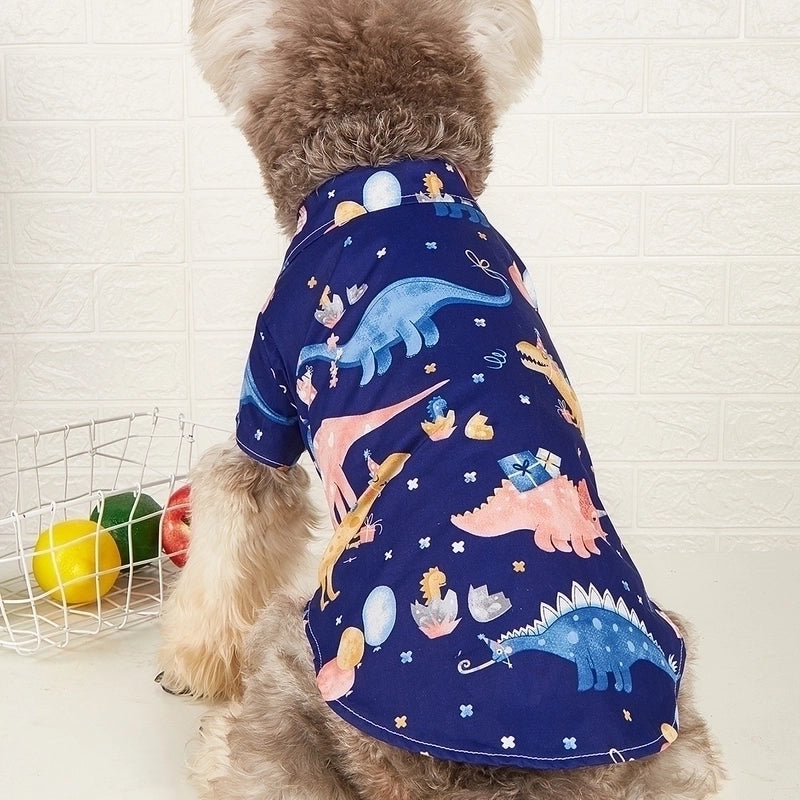 Minimalist Classic Style Cotton Color Block Pet Clothing