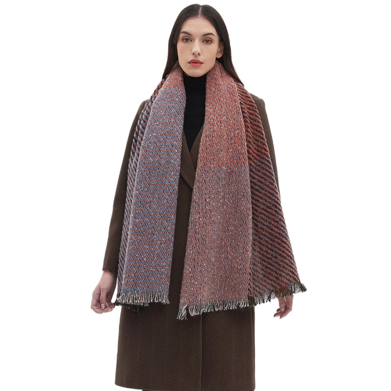 Unisex Casual Minimalist Color Block Polyester Scarf