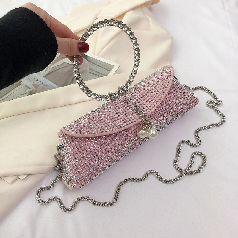 Grey Green Rose Red Pu Leather Solid Color Cylindrical Evening Bags