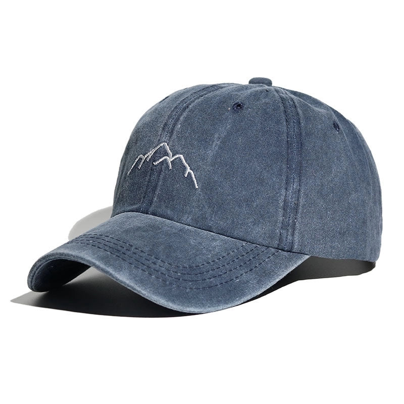 Baseball Cap Soft Top Men's Women's Embroidered Washed Old Outdoor Mountaineering Hat Spring And Summer Sports Hat
