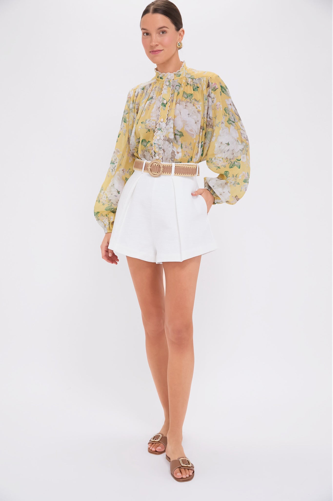 Ivory Acacia Tuck Short