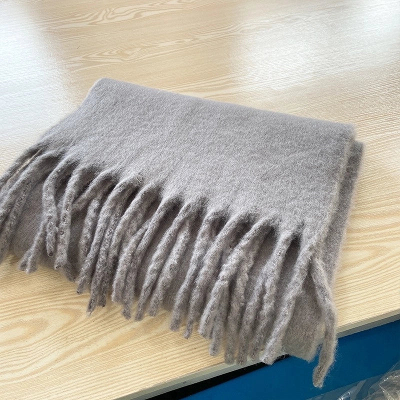 Women's Fashion Solid Color Polyester Winter Scarves