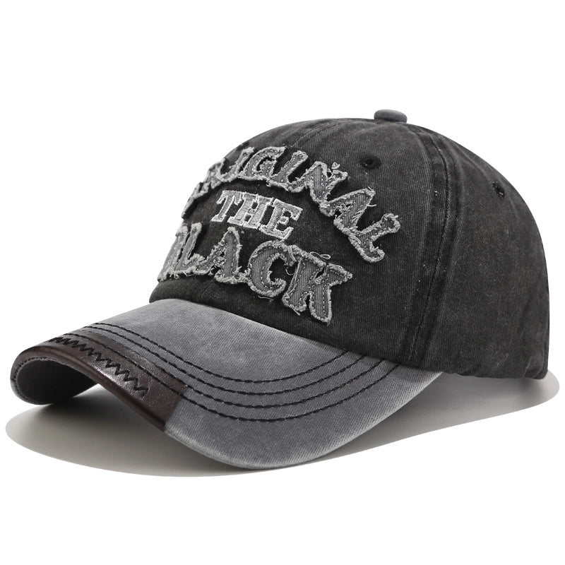 Unisex Retro Letter Curved Eaves Baseball Cap
