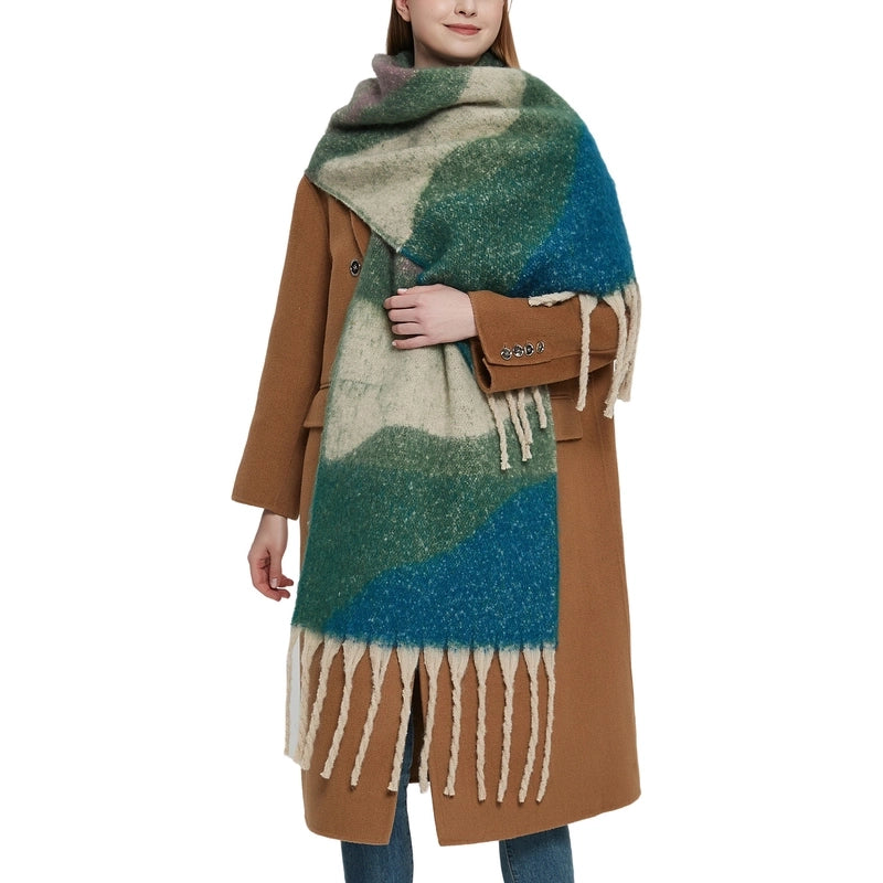 Women's Elegant Basic Streetwear Color Block Polyester Scarf