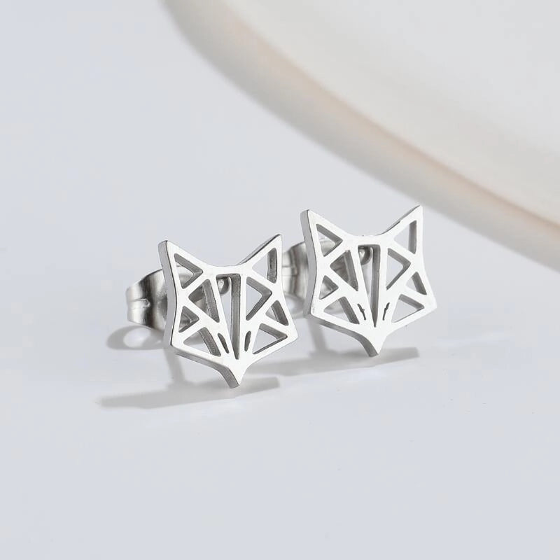 1 Pair Minimalist Animal Plating 304 Stainless Steel 18K Gold Plated Ear Studs