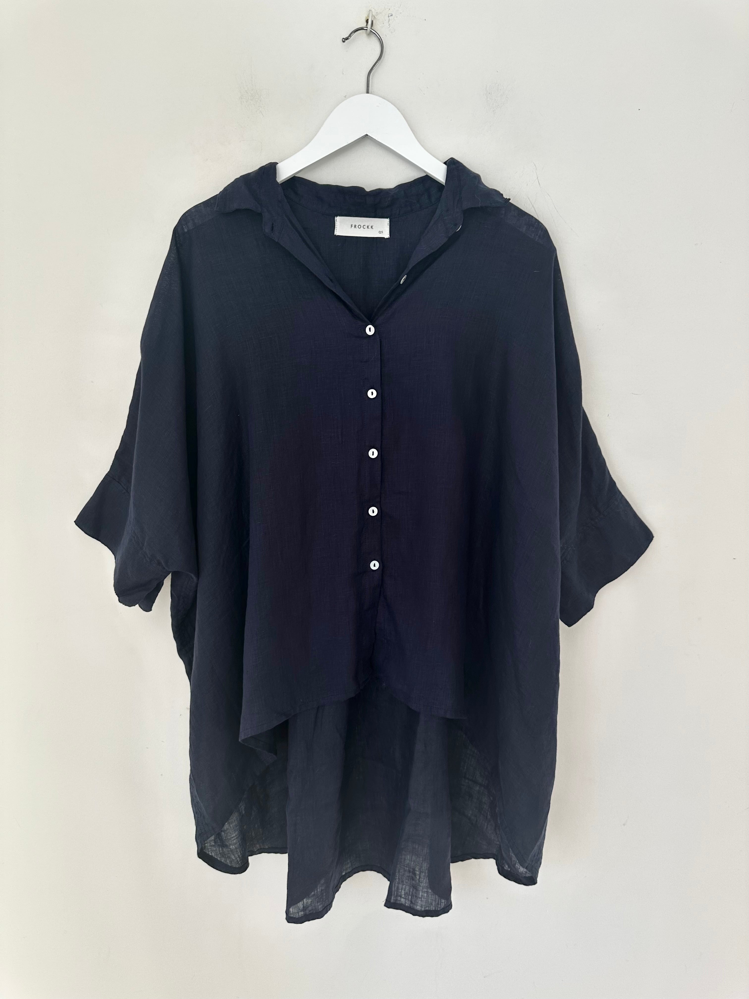 issey shirt - indigo linen