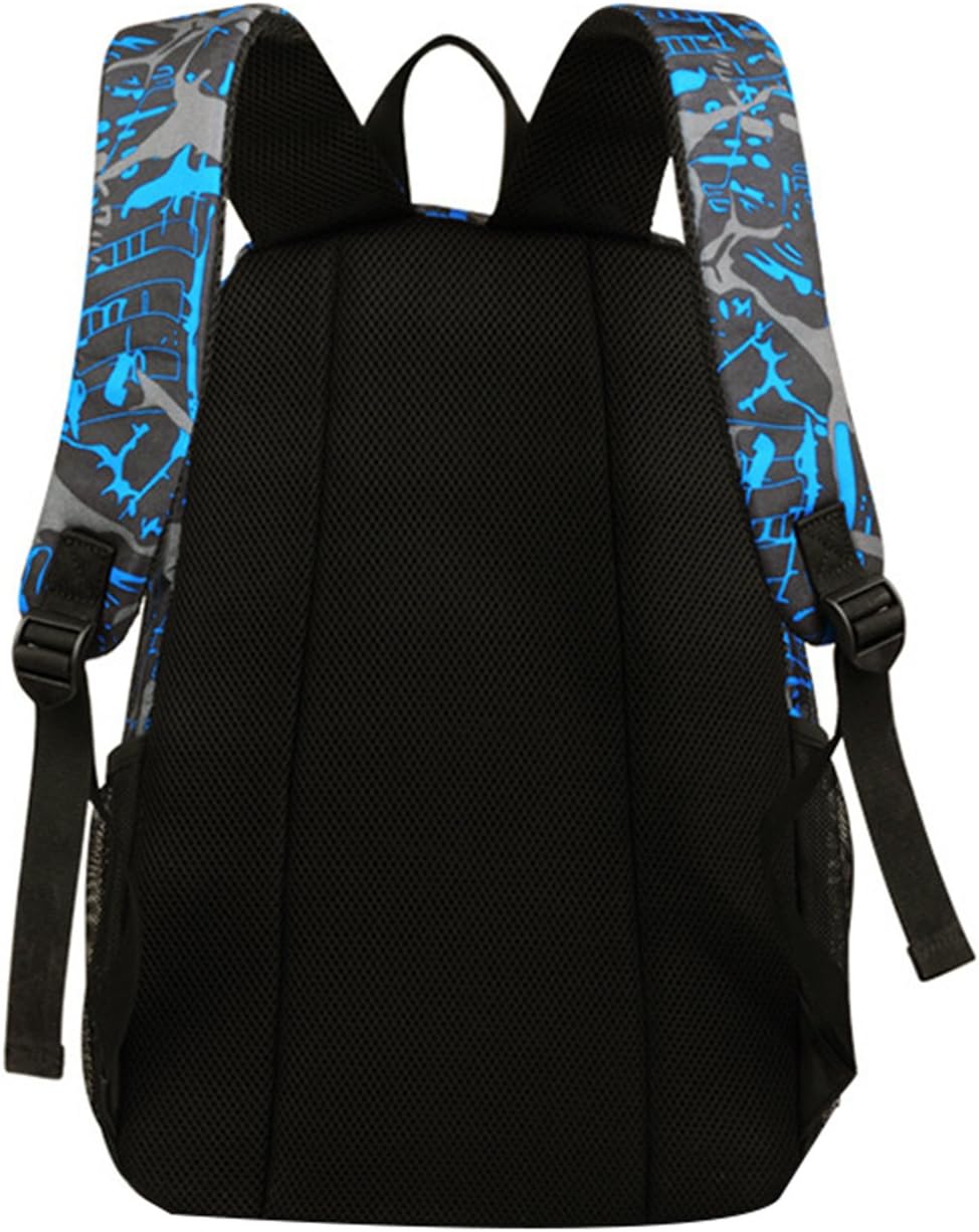 JiaYou Teenage Boy Girl Unisex 20L Multifunctional School Bag Backpack Set with Florescent Mark