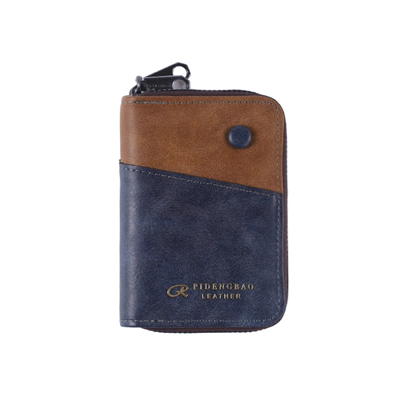 Unisex Solid Color Pu Leather Zipper Small Wallets