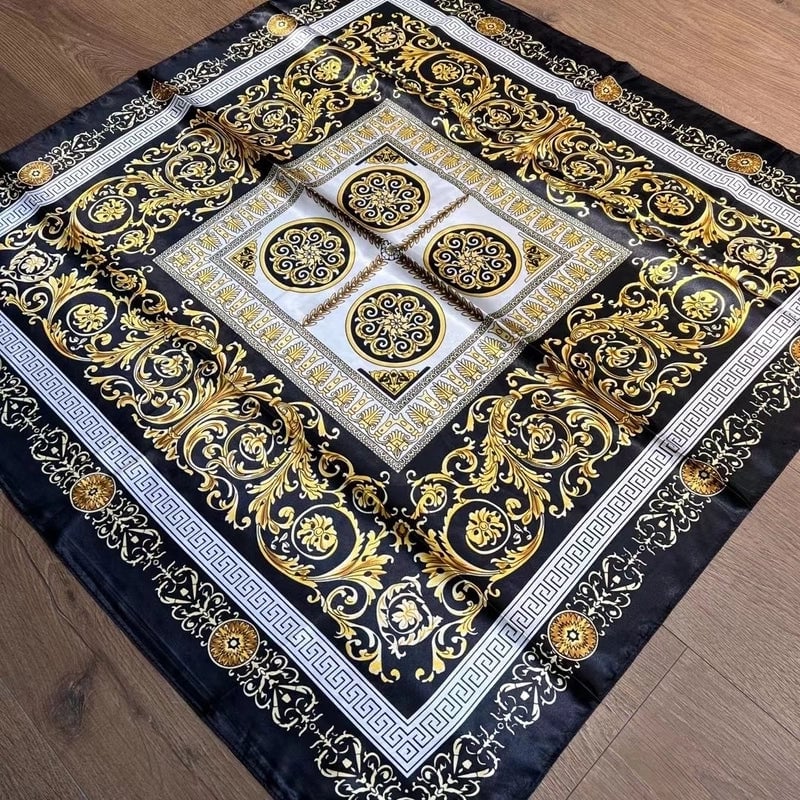 Women's Vintage Style Ethnic Style Printing Polyester Satin Silk Scarf Kerchief