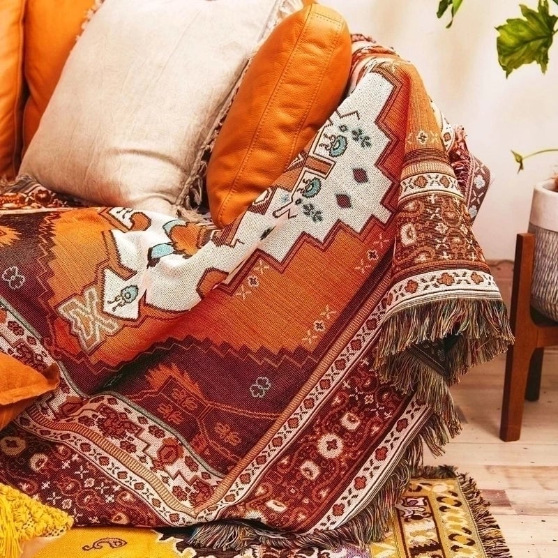 Fashion Flower Butterfly Cotton Blanket