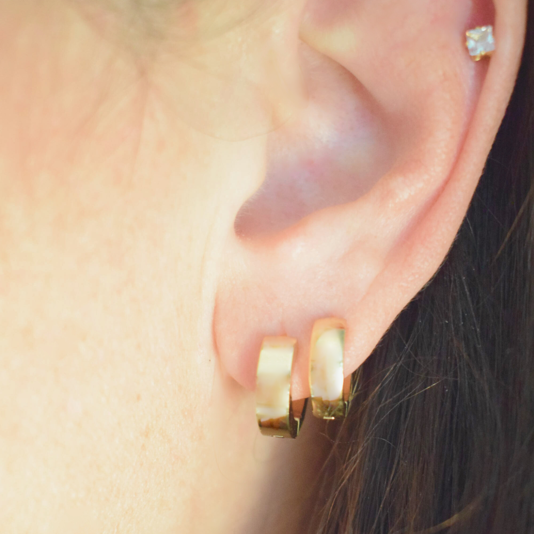 10mm Chunky hoops - Silver