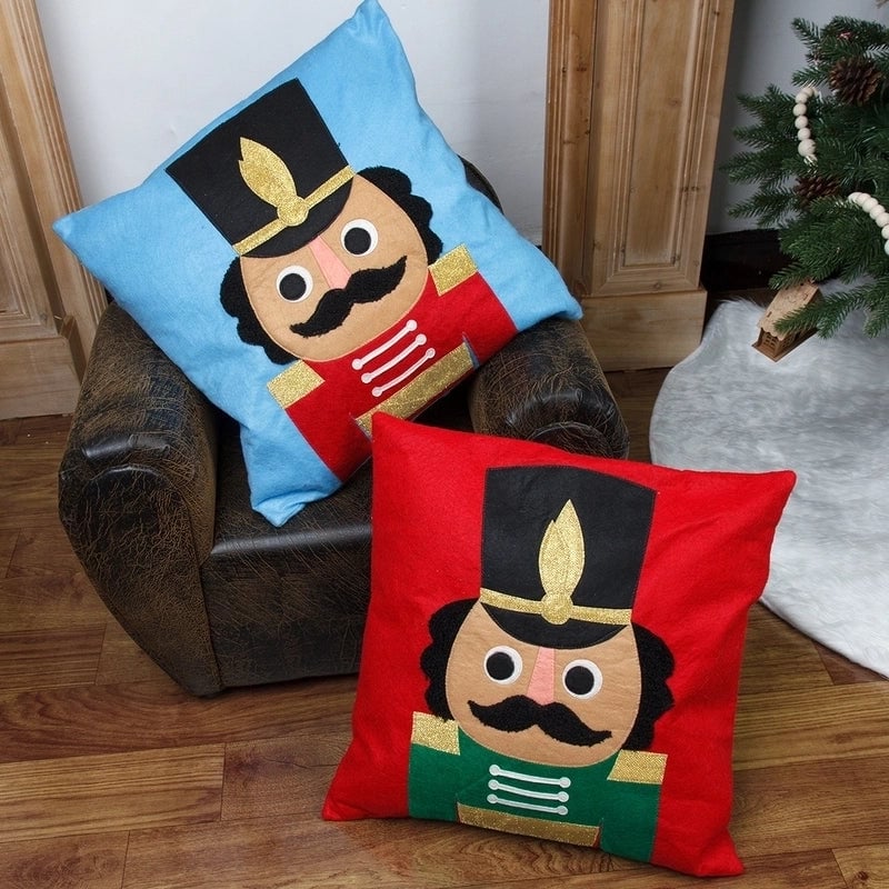 Christmas Cartoon Style Cute Soldier Felt Cloth Couch & Sofa Decor