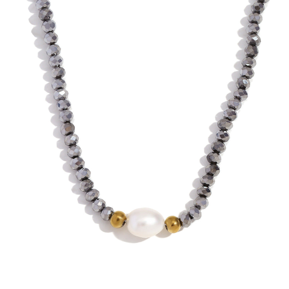 Fashion Round Circle Geometric Stainless Steel 18K Gold Plated Necklaces