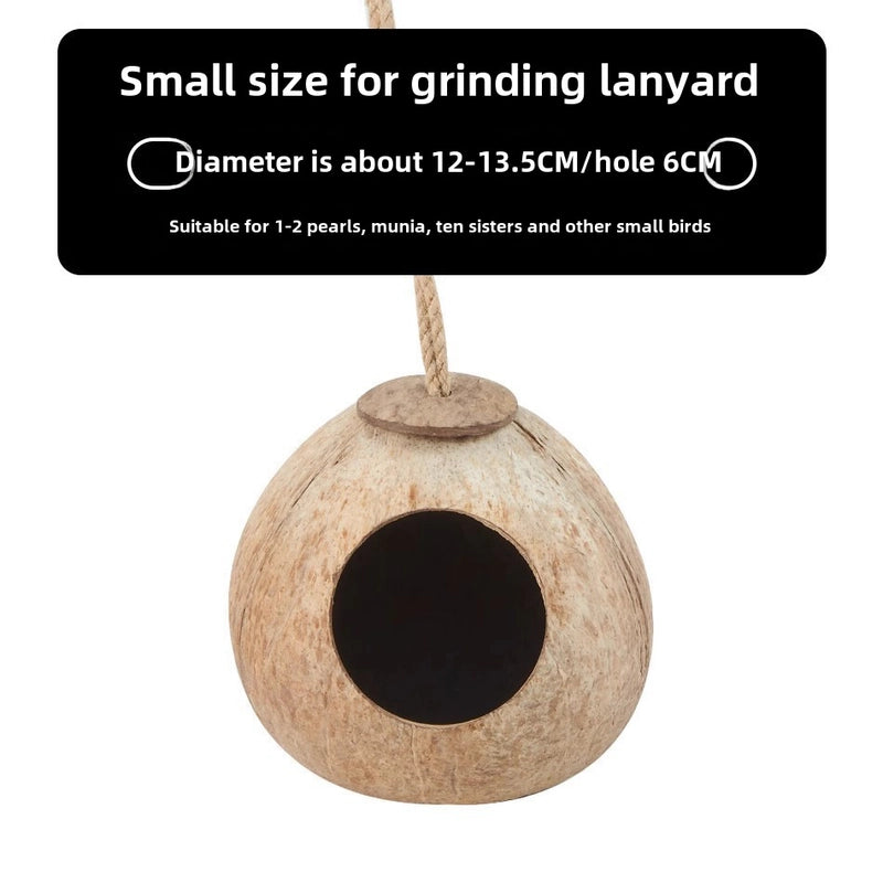 Bird's Nest Parrot Coconut Shell Nest Bed Large Size Bird's Nest Tiger Skin Peony Xuan Feng Pearl Bird Cage Special Warm Straw Woven Toy