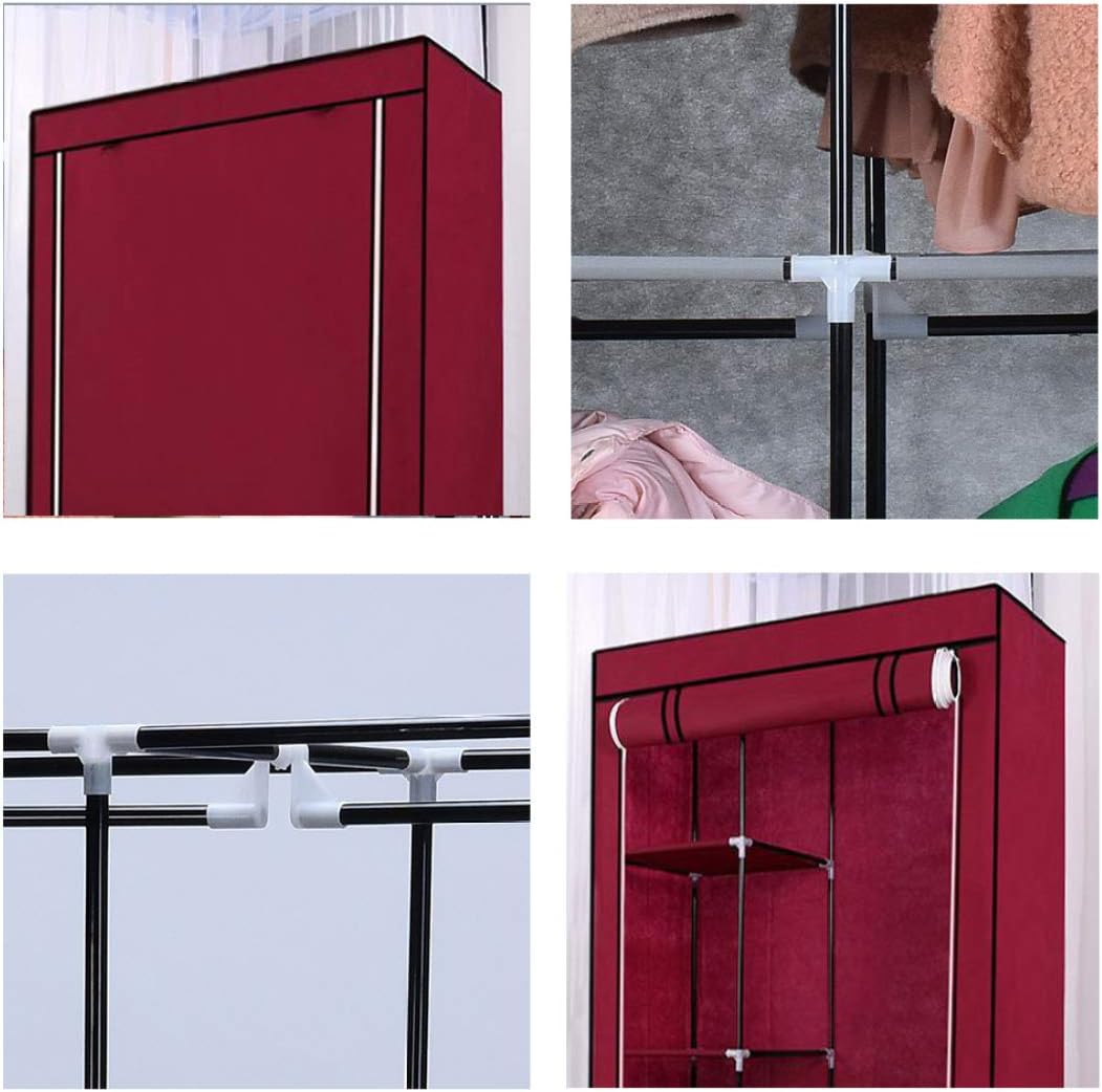 2 Column clothes Wardrobe. Portable fabric Wardrobe for Clothes