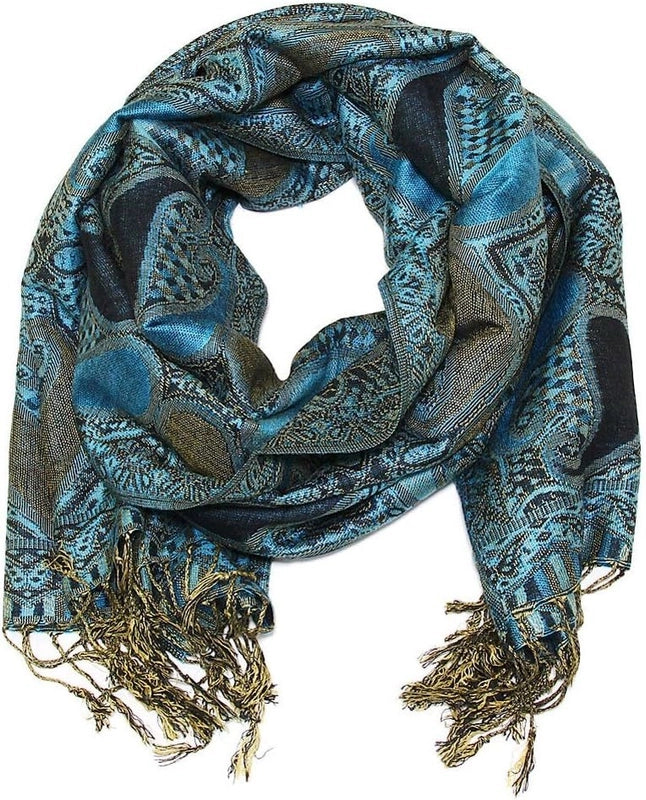 Pashmina Scarf Jacquard Tassel Spring And Summer Long Scarf Women's Double-sided Scarf Air Conditioning Large Shawl