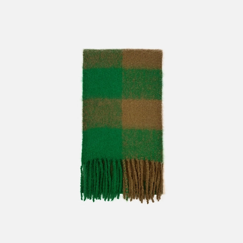 Women's Elegant Basic  Lattice Artificial Wool Wool Blend Scarf