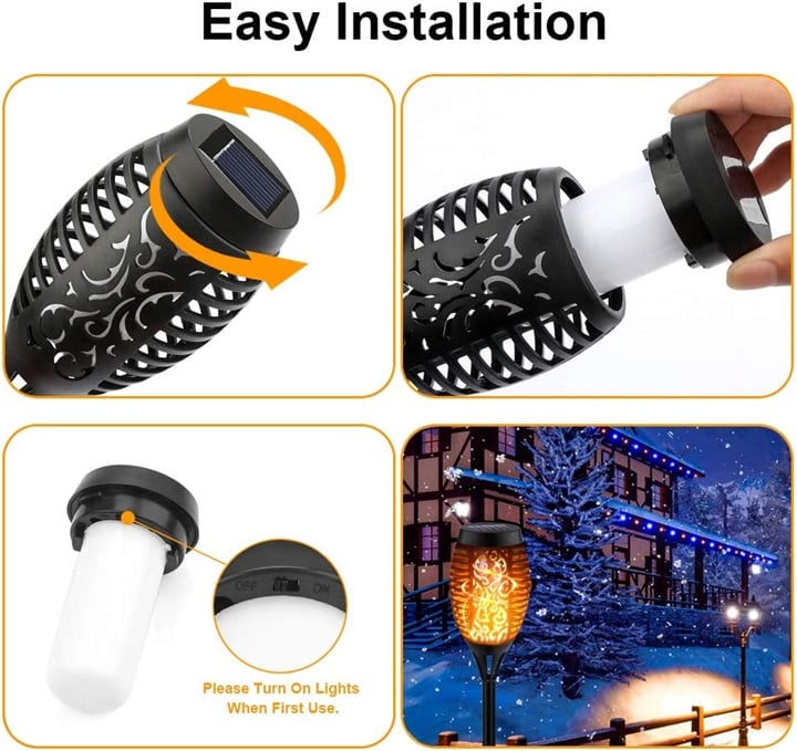 🔥Christmas Sale 60%Off- Solar LED Flame Lights Outdoors