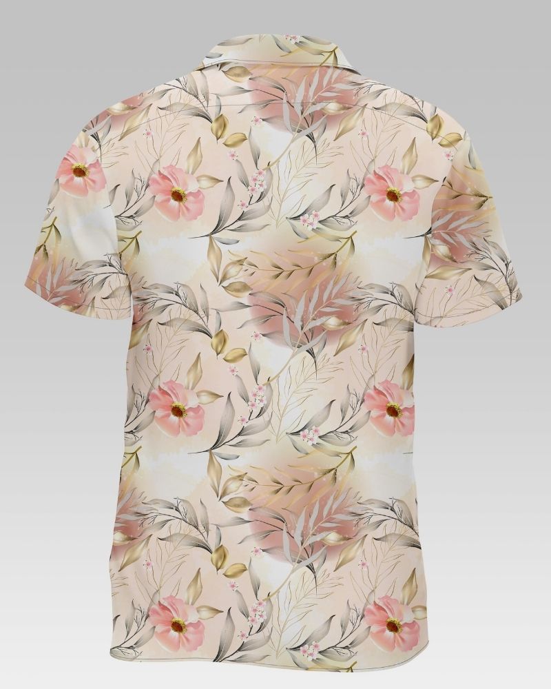 Flower Printed Cotton Shirt