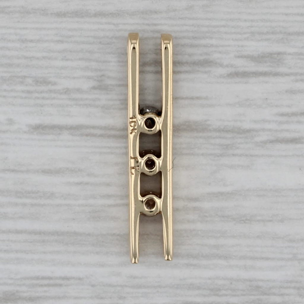 0.12ctw 3-stone Diamond Pendant 10k Yellow Gold