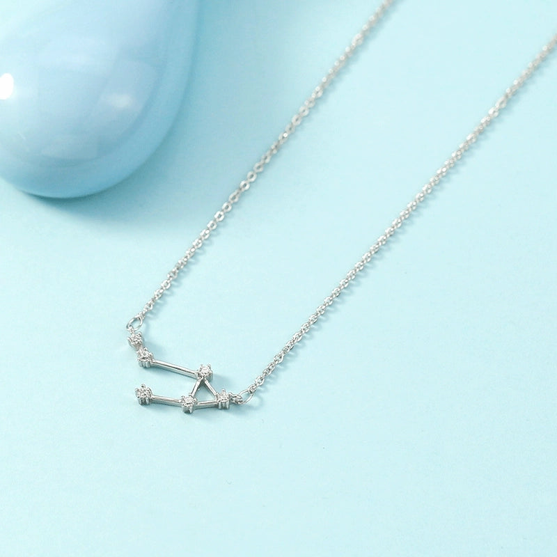 Minimalist Constellation Copper Plating Inlay Zircon Necklace