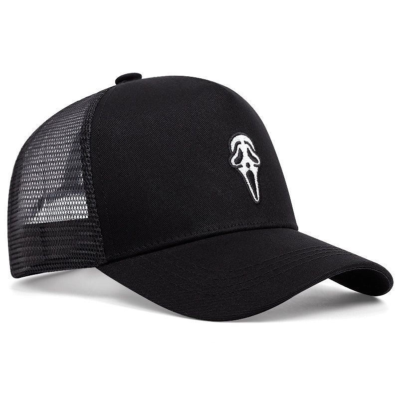 Unisex Classic Style Color Block Printing Curved Eaves Baseball Cap