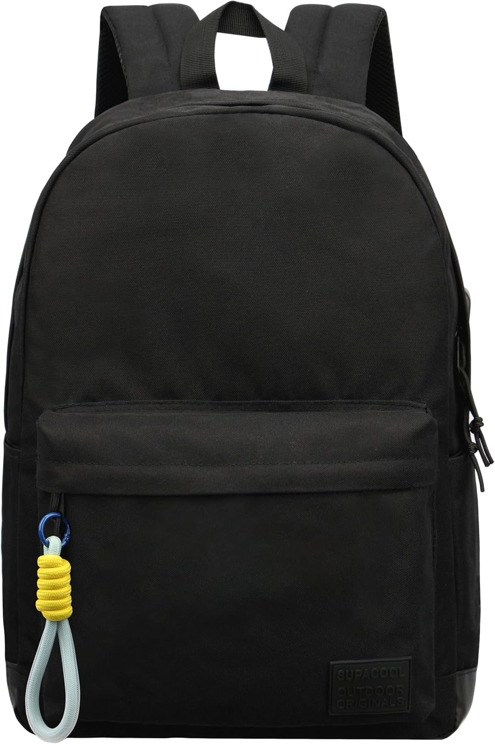 SUPACOOL Casual Laptop Backpack for Men and Women, School Backpack for Boys and Girls, College Bookbag, USB Charging Port, Lightweight Back Pack(Black)