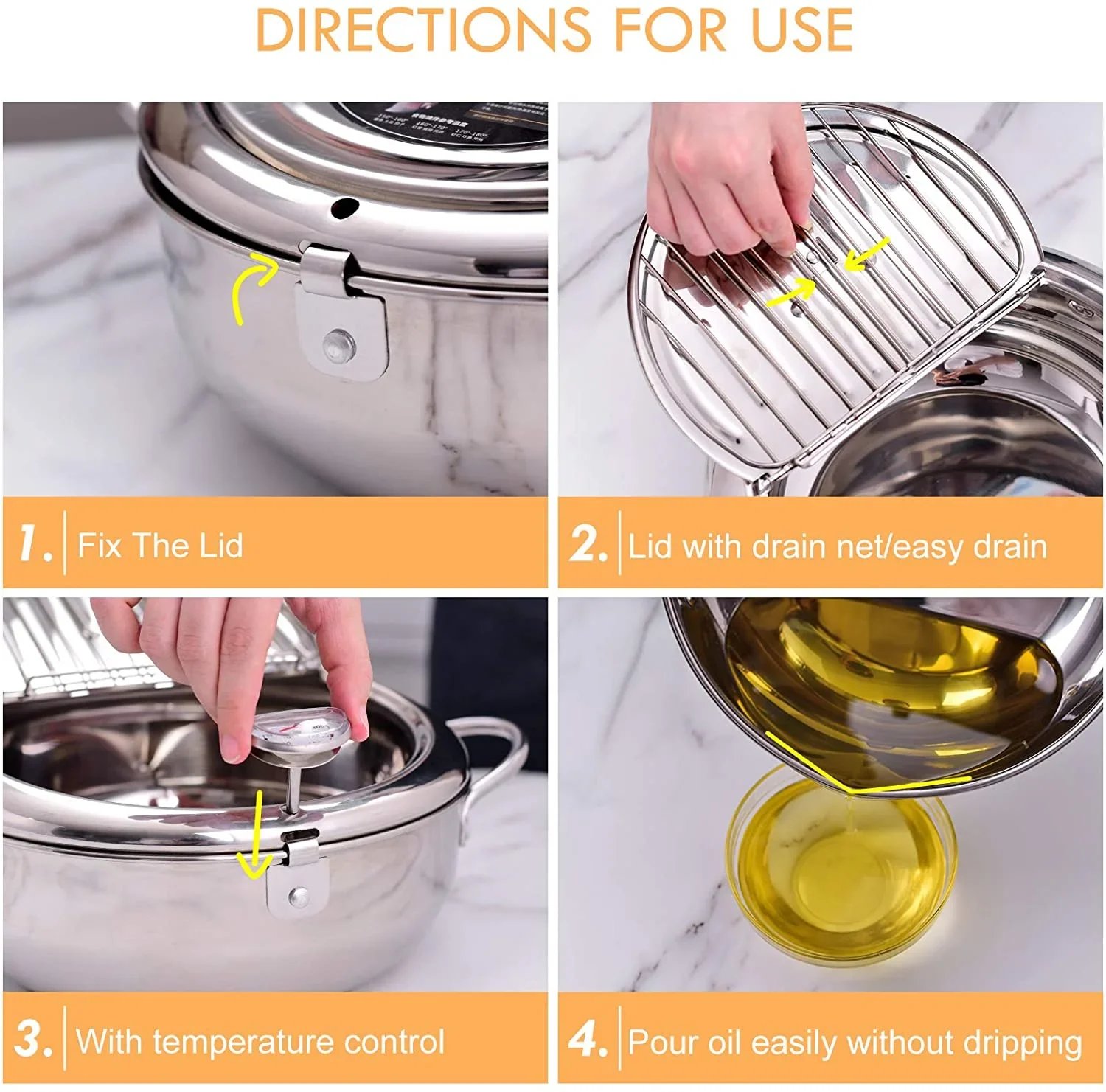 2023 Hot Sale—Stainless Steel Deep Frying Pot & Free shipping